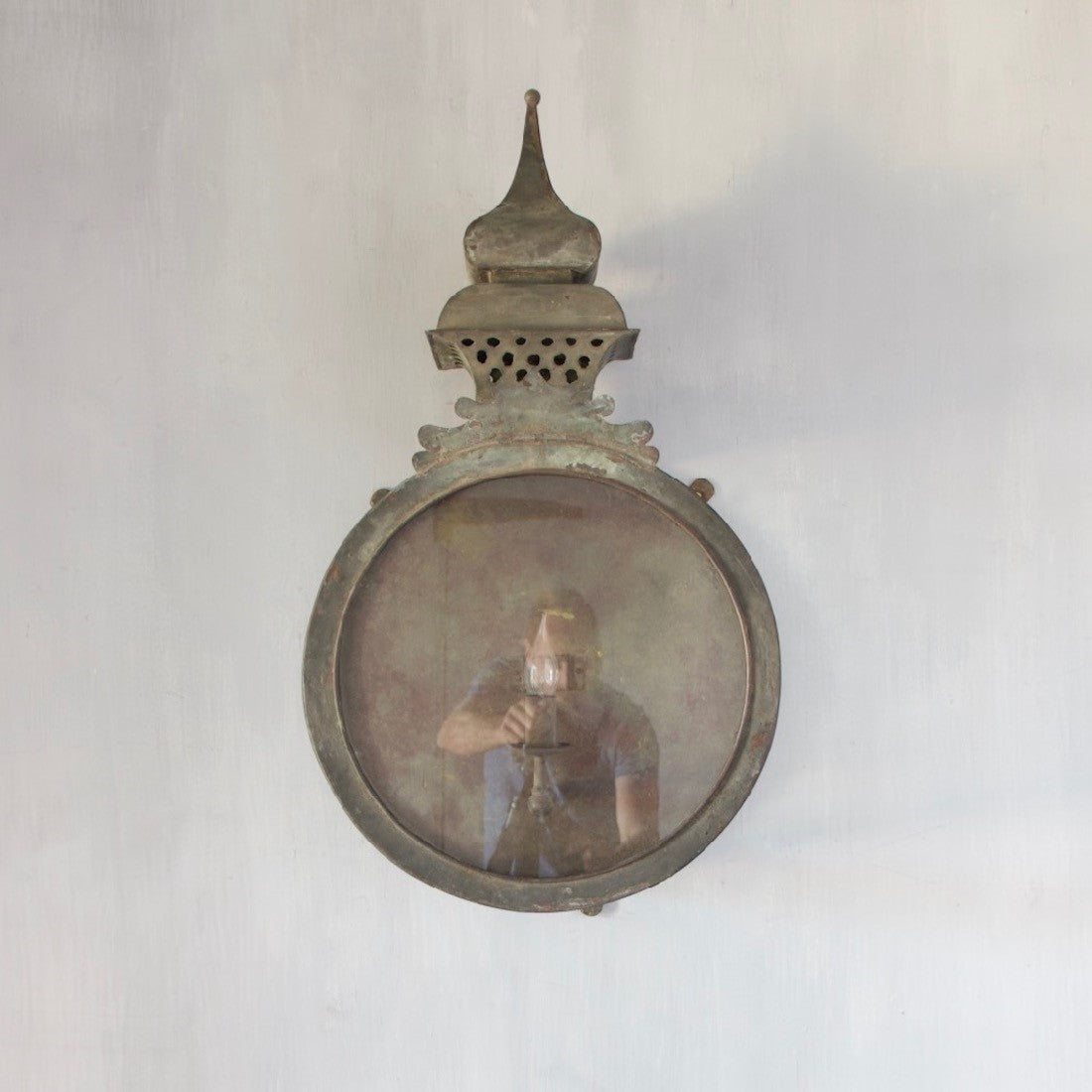 C19th circular wall lantern