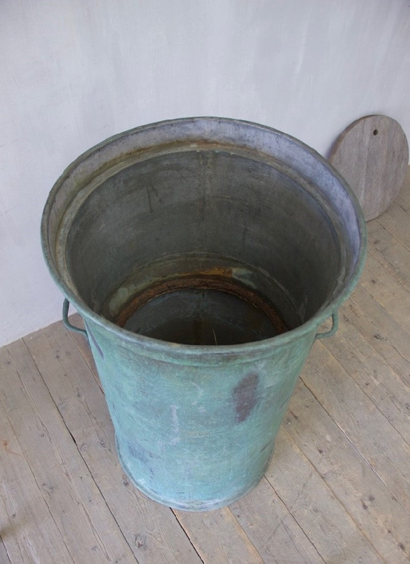 A large copper planter