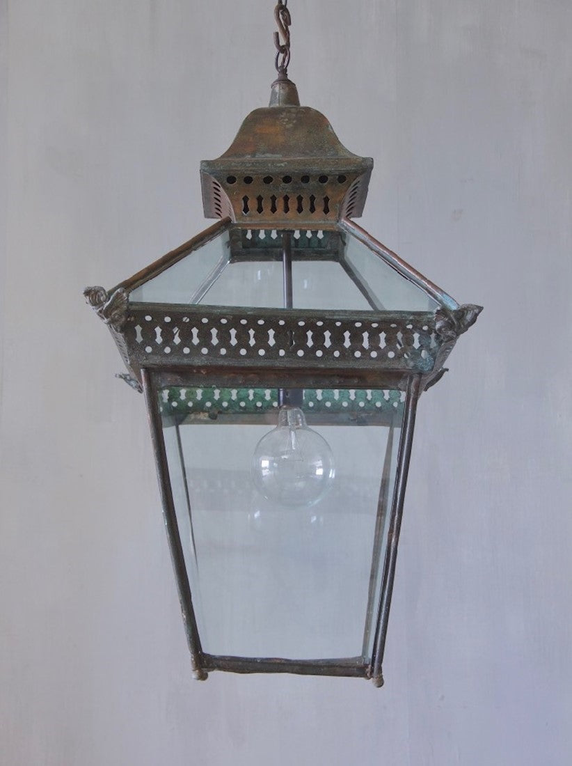 A large Victorian copper lantern