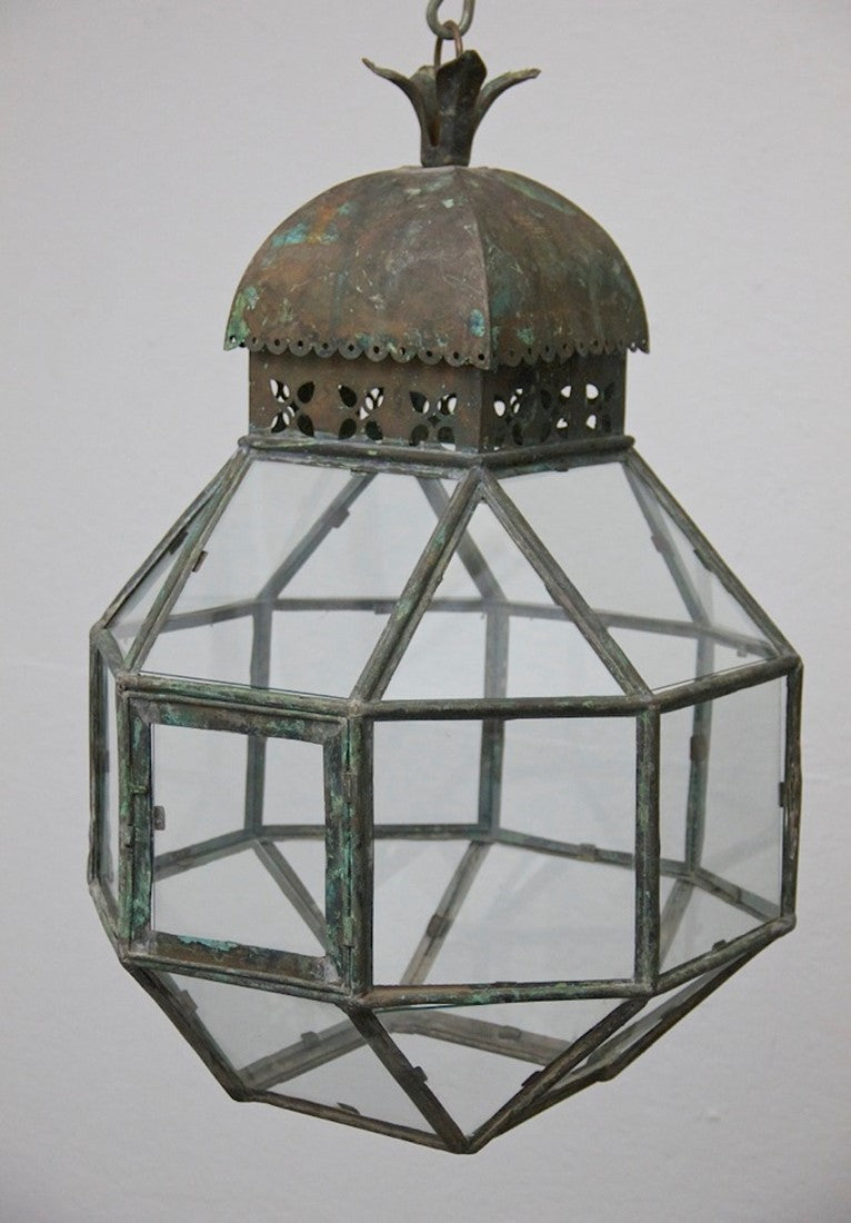 A C19th copper lantern
