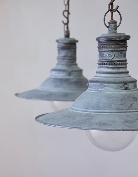 A pair of station lights