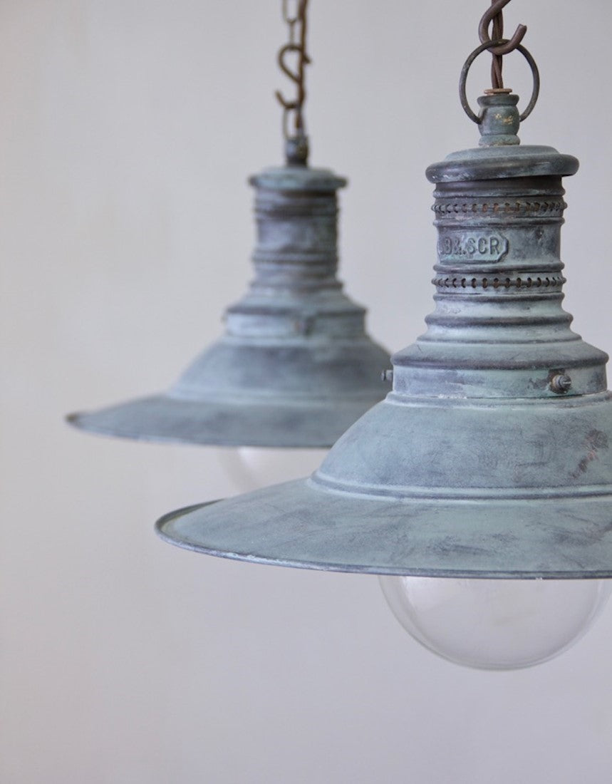 A pair of station lights