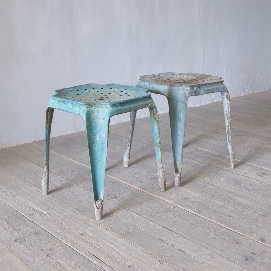 A pair of Fibrocit stools