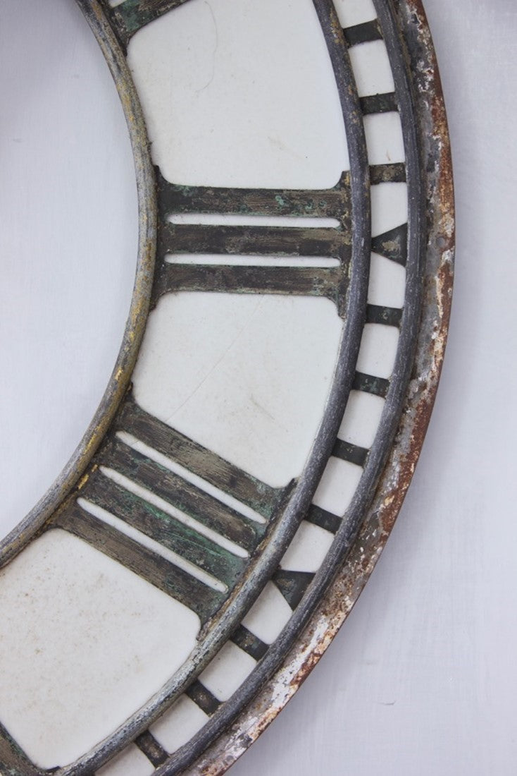 A copper clock face