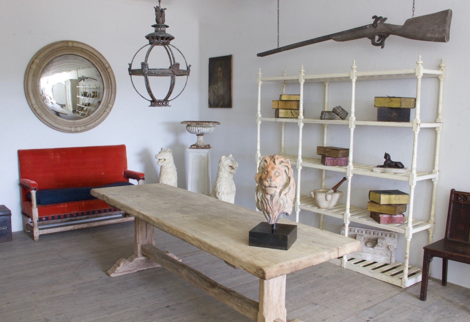 A Regency-style convex mirror