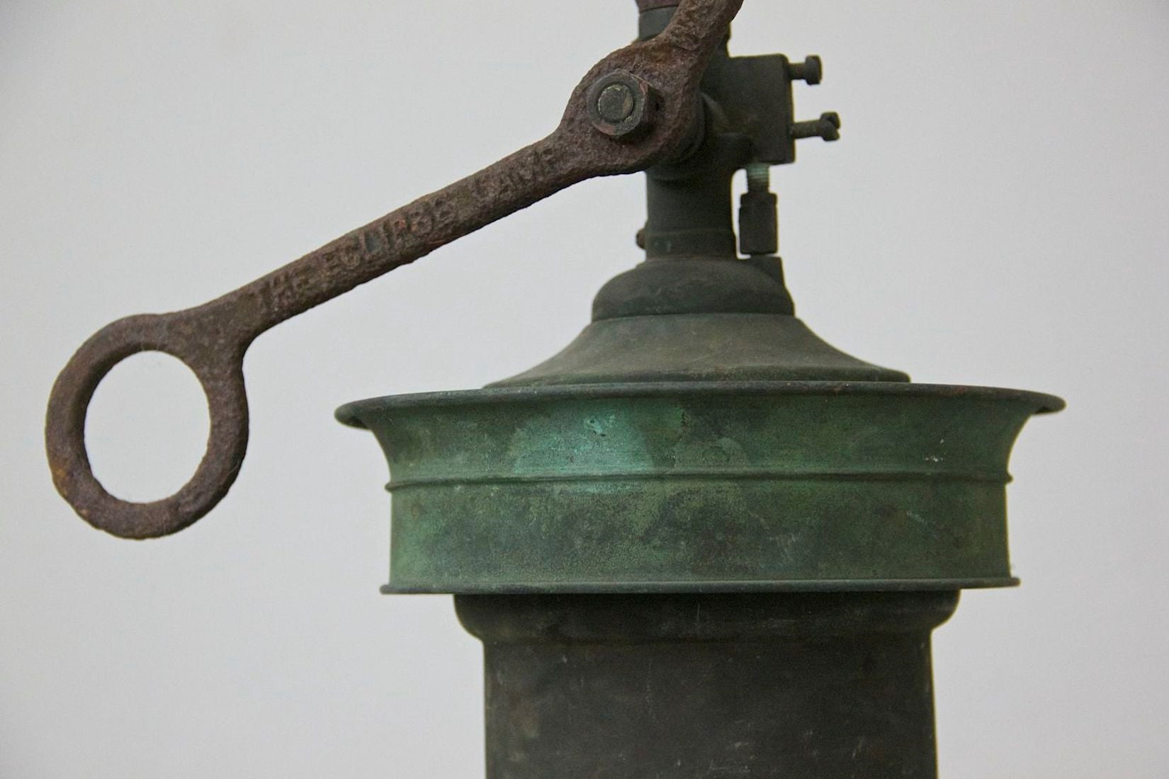 A C19th copper station light