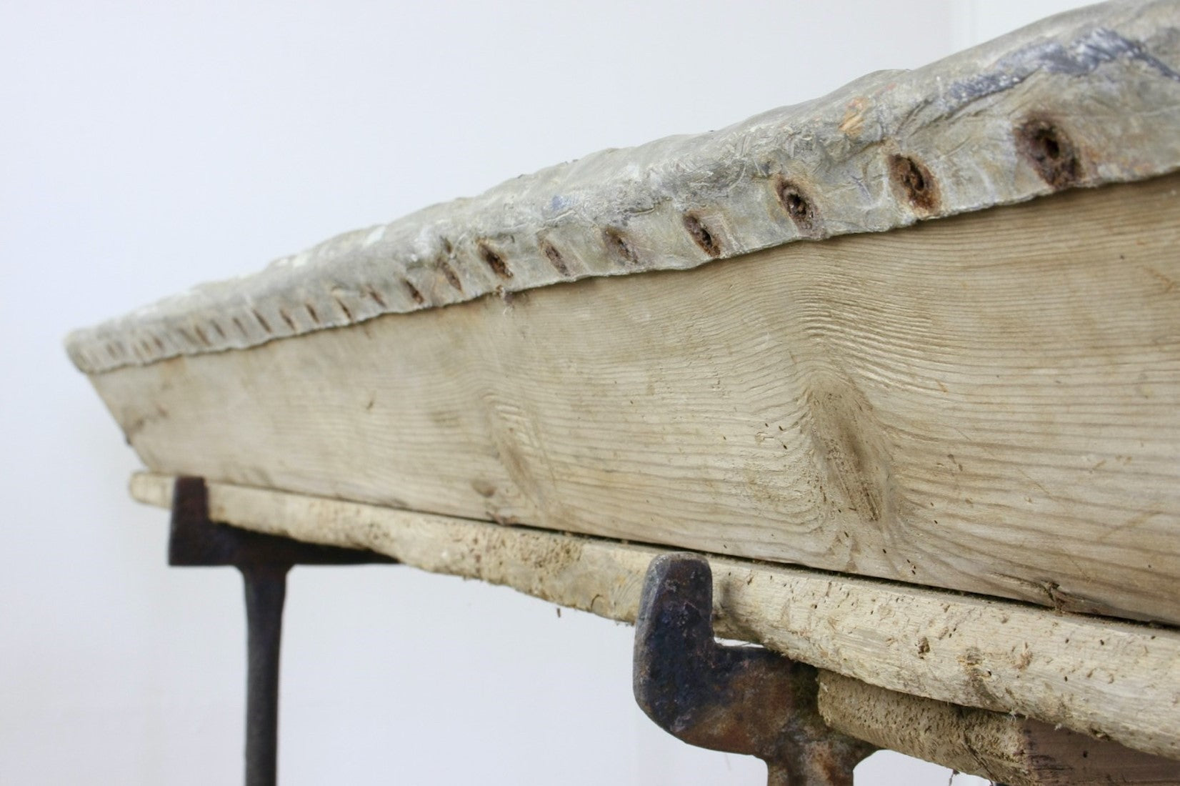 A lead basin on stand