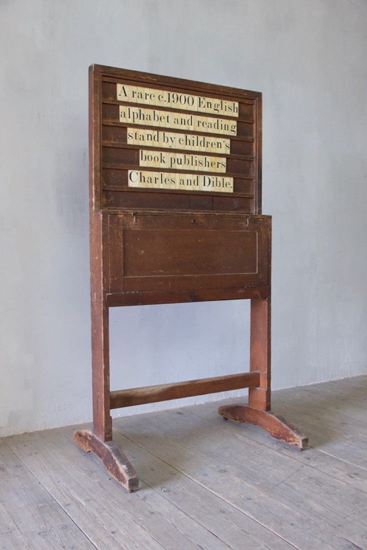 Early 20th century alphabet reading stand