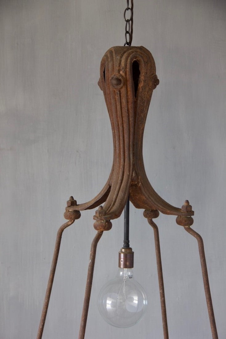 A C19th wrought iron lantern