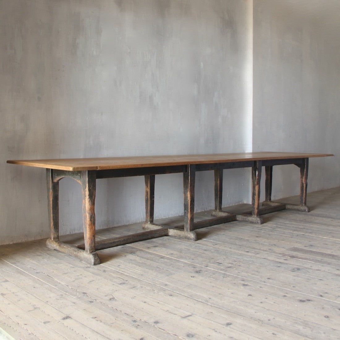 A large 19th century English refectory table