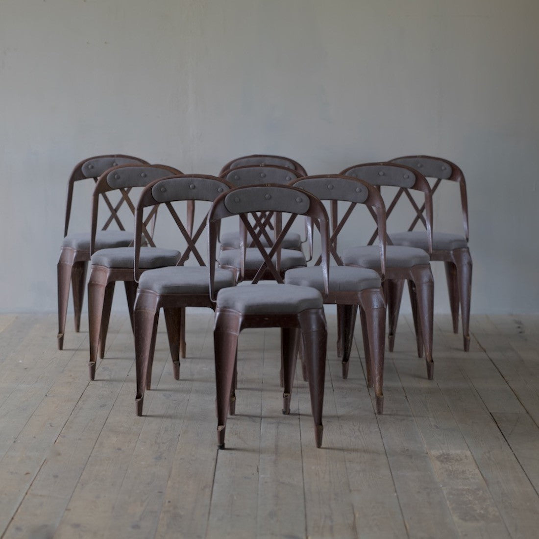 SOLD | a set of 9 Evertaut chairs