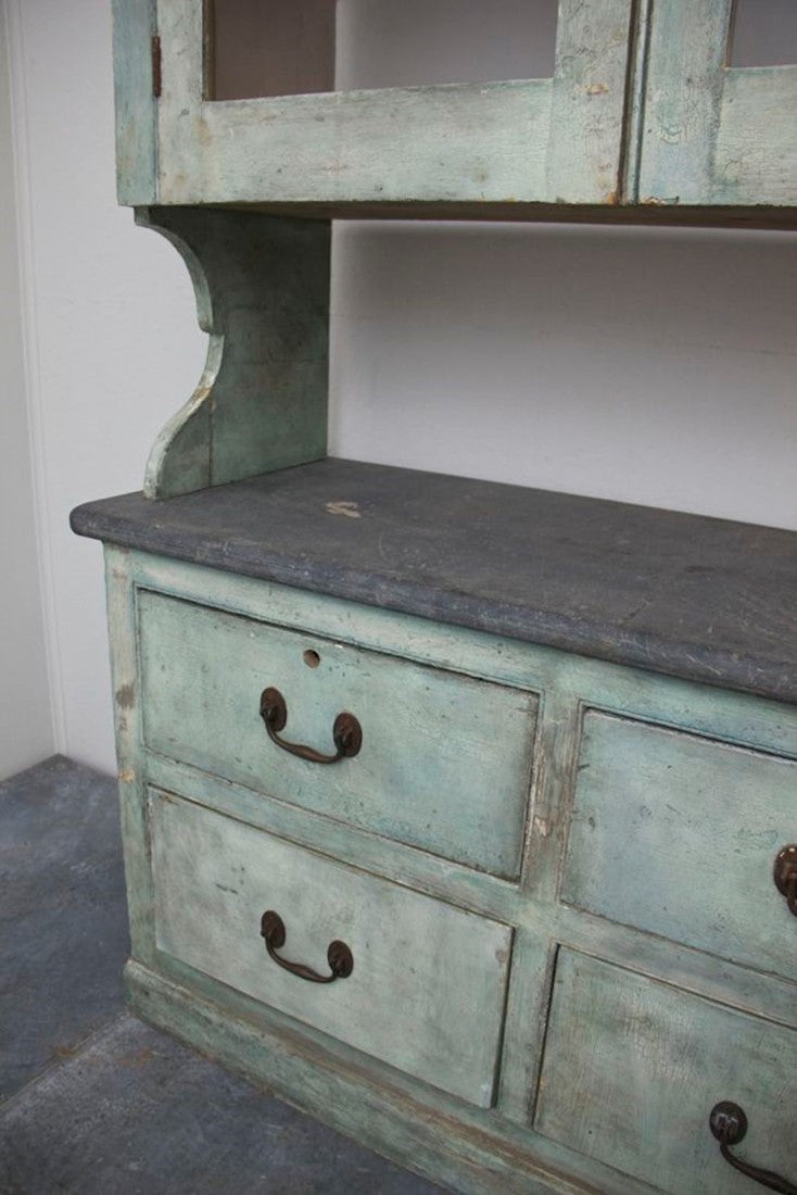 A C19th kitchen dresser