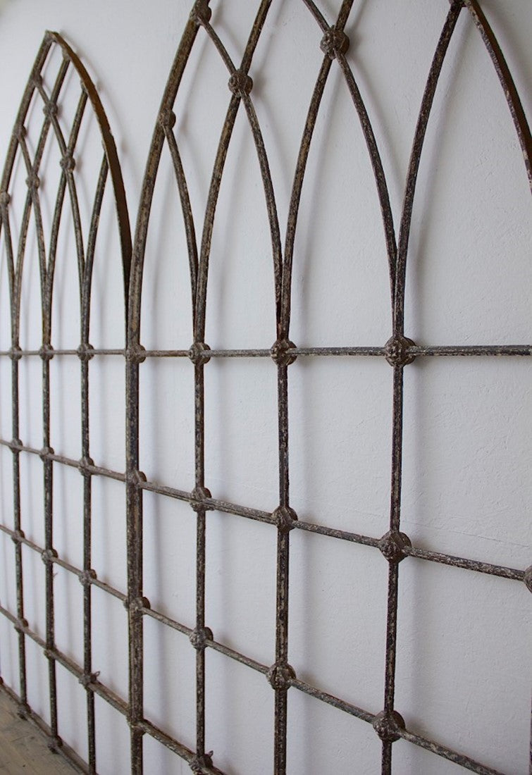 A pair of C19th iron window frames
