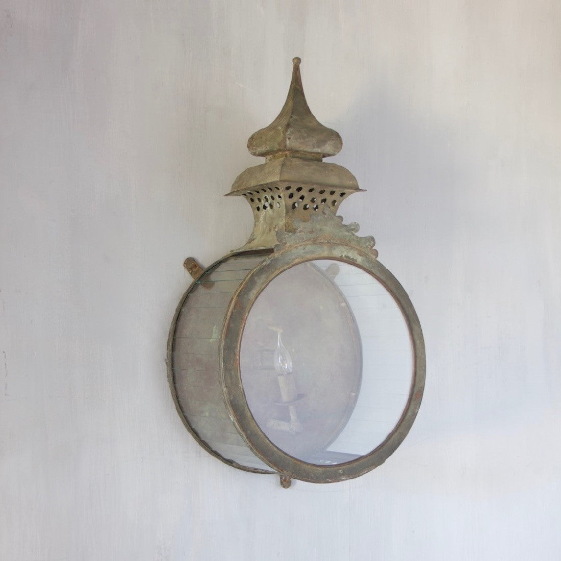 C19th circular wall lantern