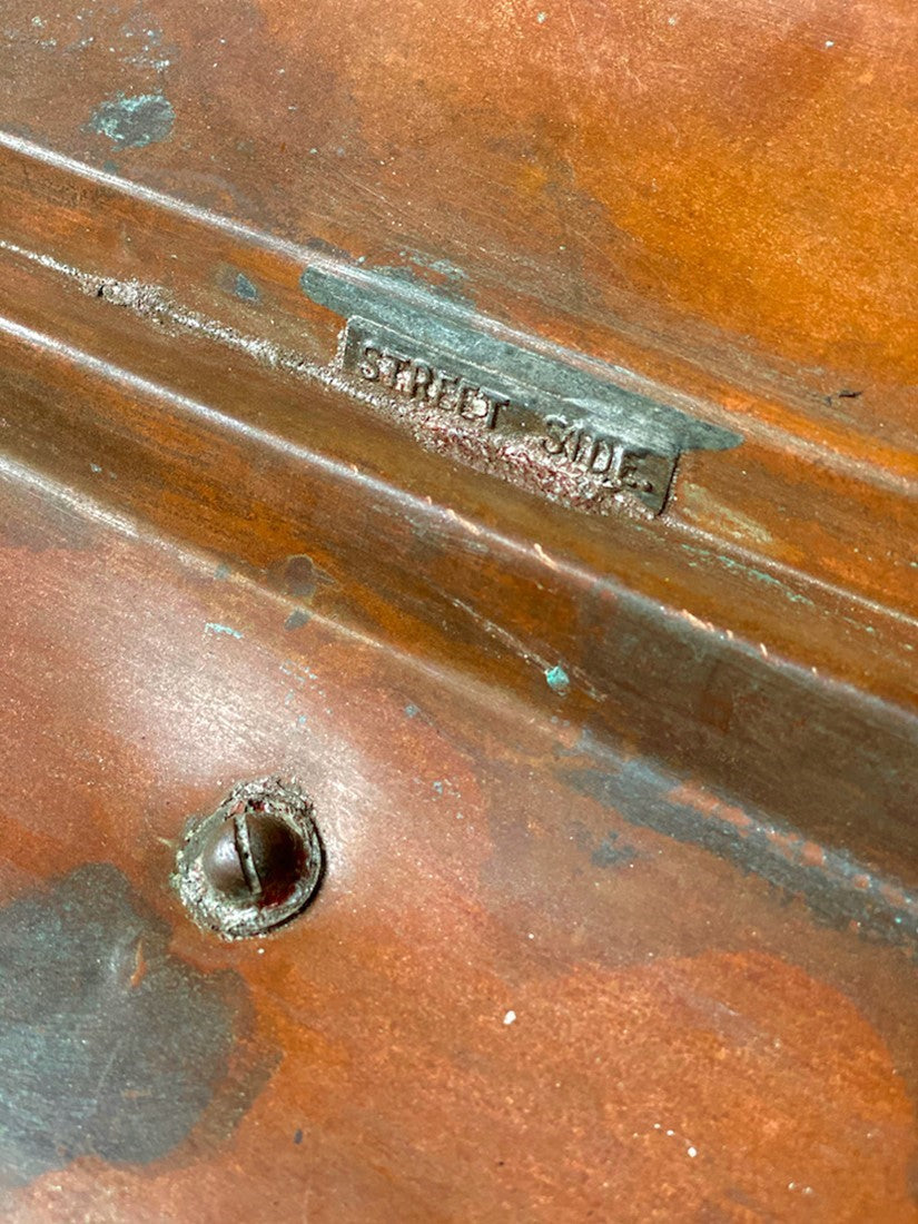 A large architectural copper lantern