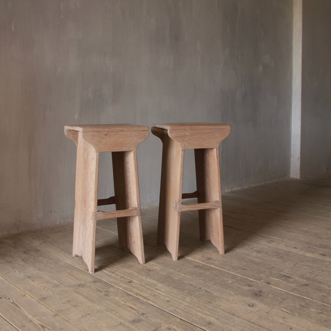 A set of bespoke barstools