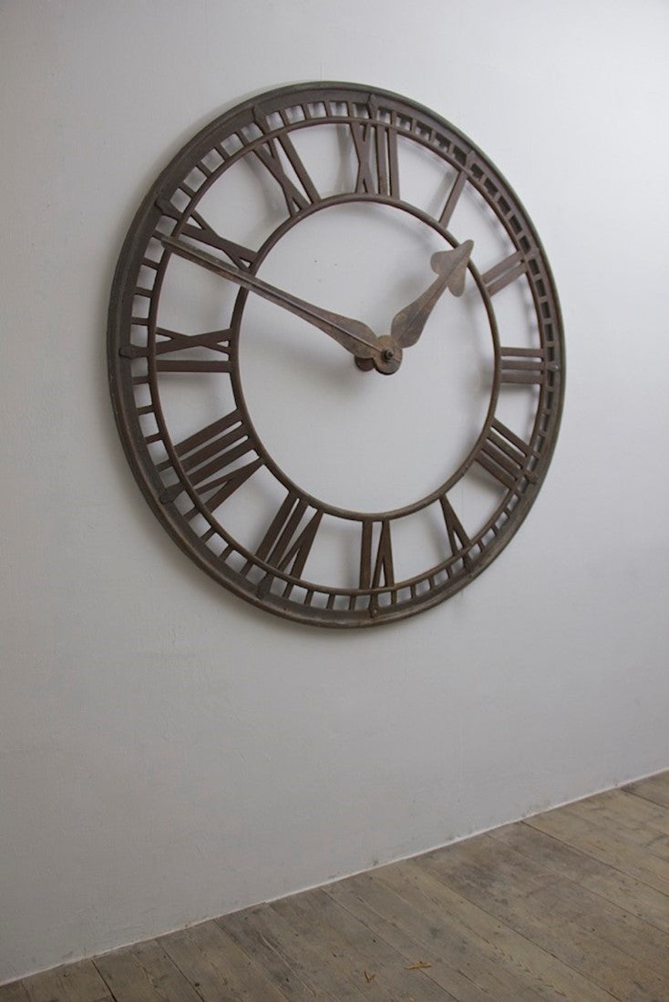 A C19th iron clock face