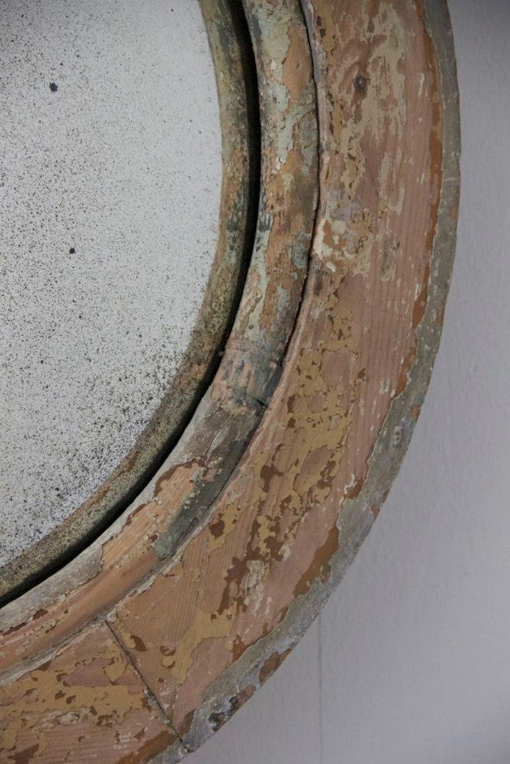 C19th framed convex mirror