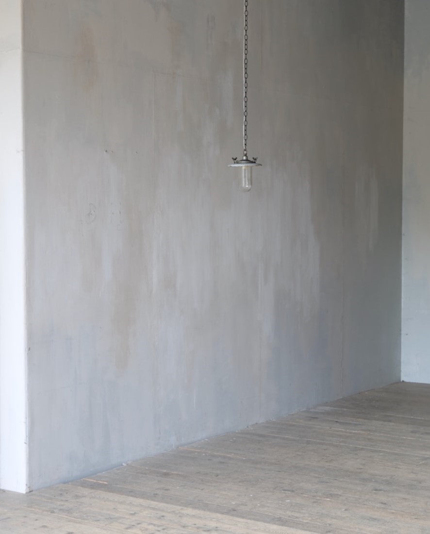 SOLD | An enamelled antique Revo pendant light