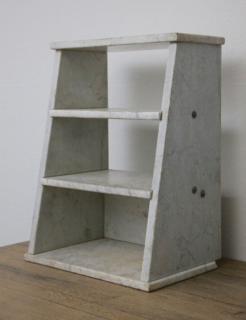 An original Carrara marble butter stand
