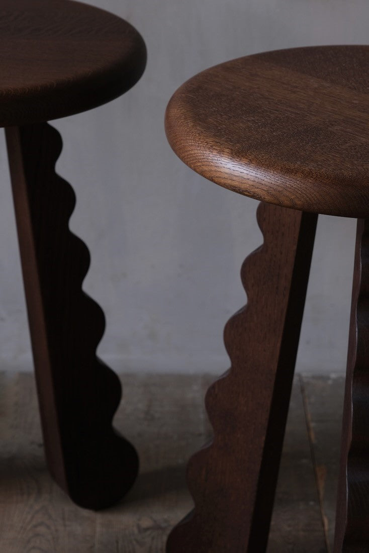 A pair of bespoke side tables