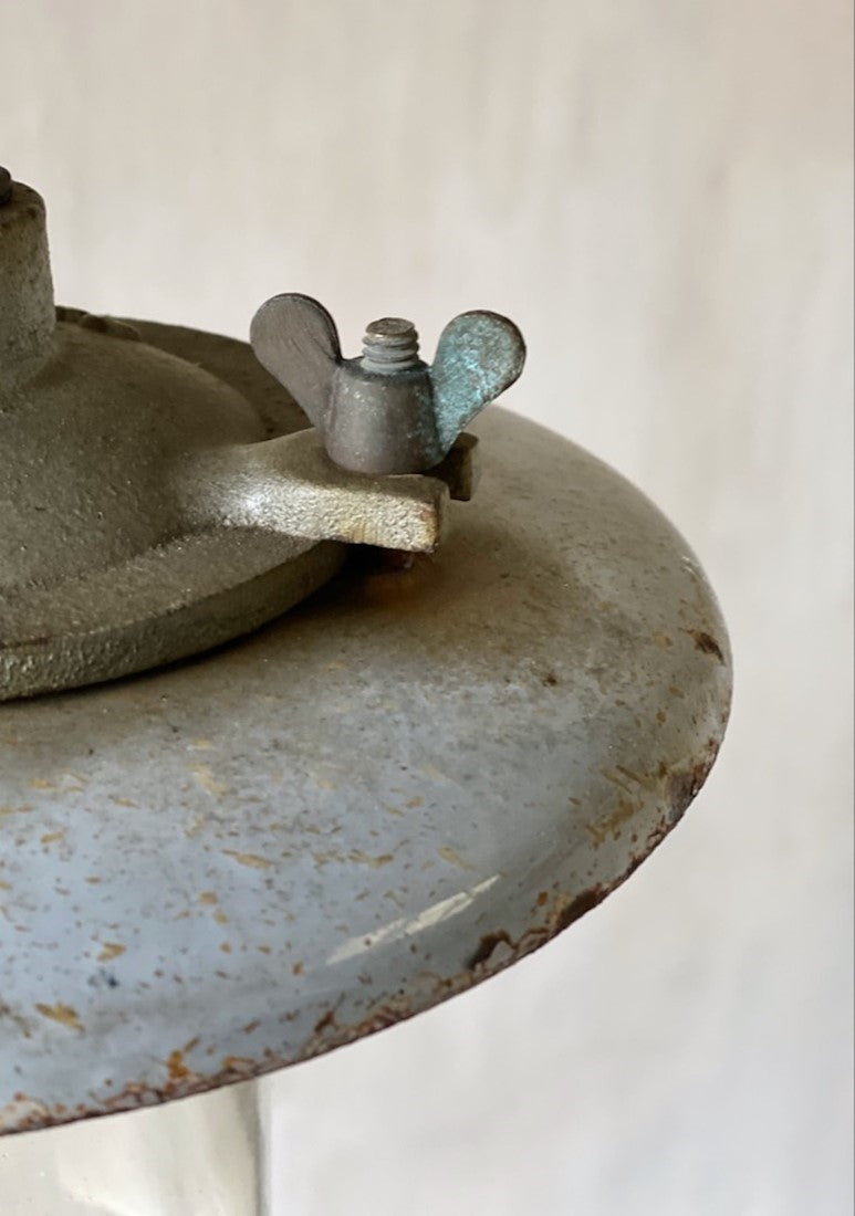 SOLD | An enamelled antique Revo pendant light
