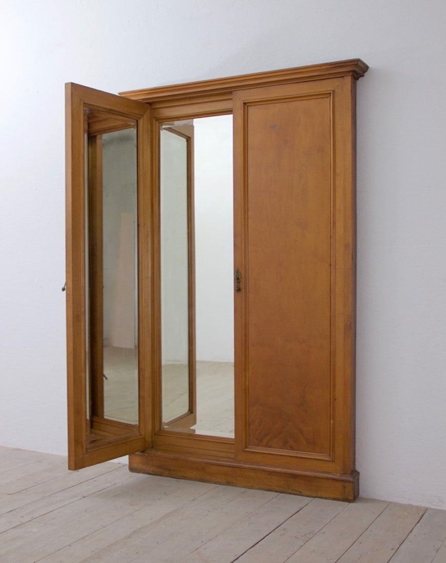 19th century architectural triptych mirror