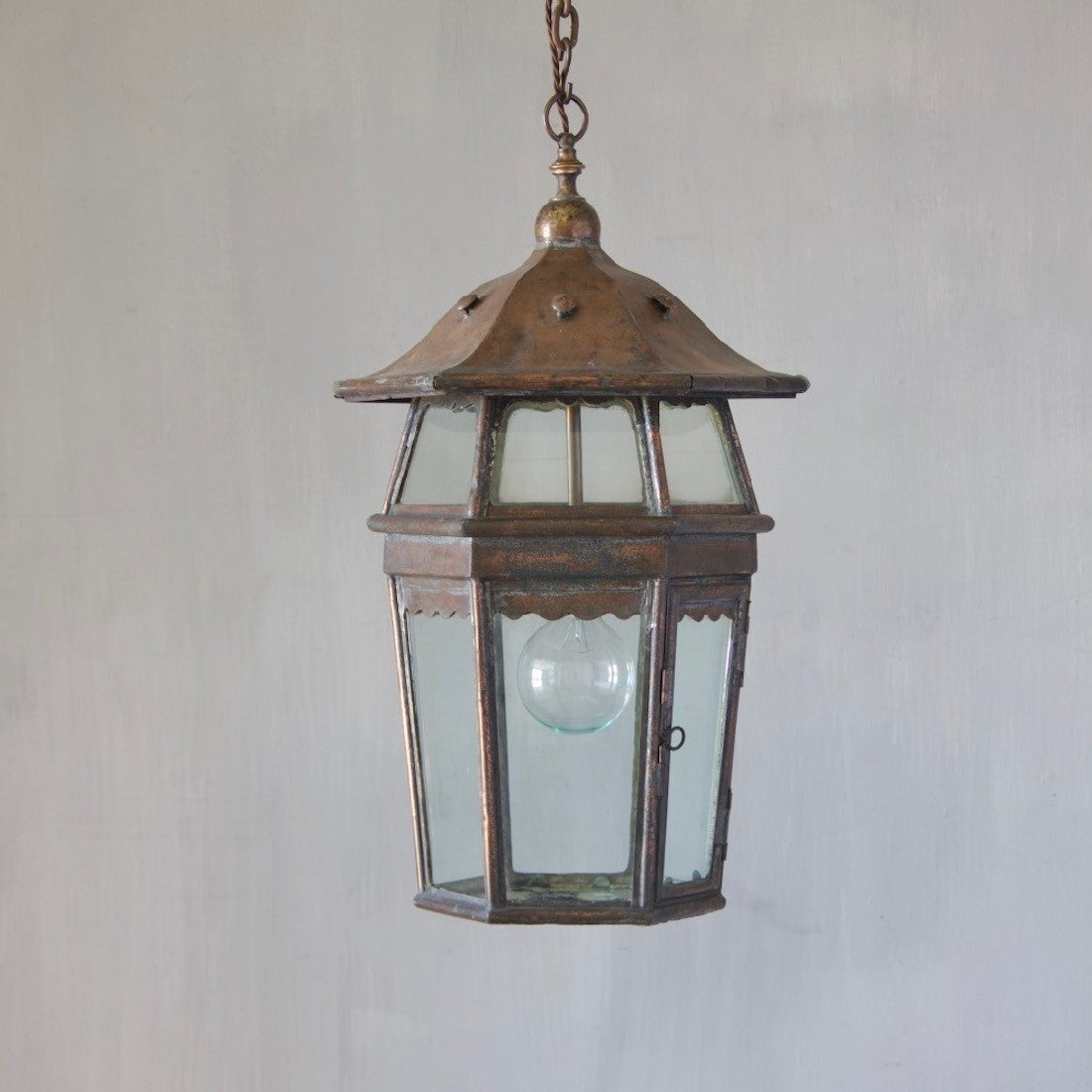An Arts and Crafts hanging lantern