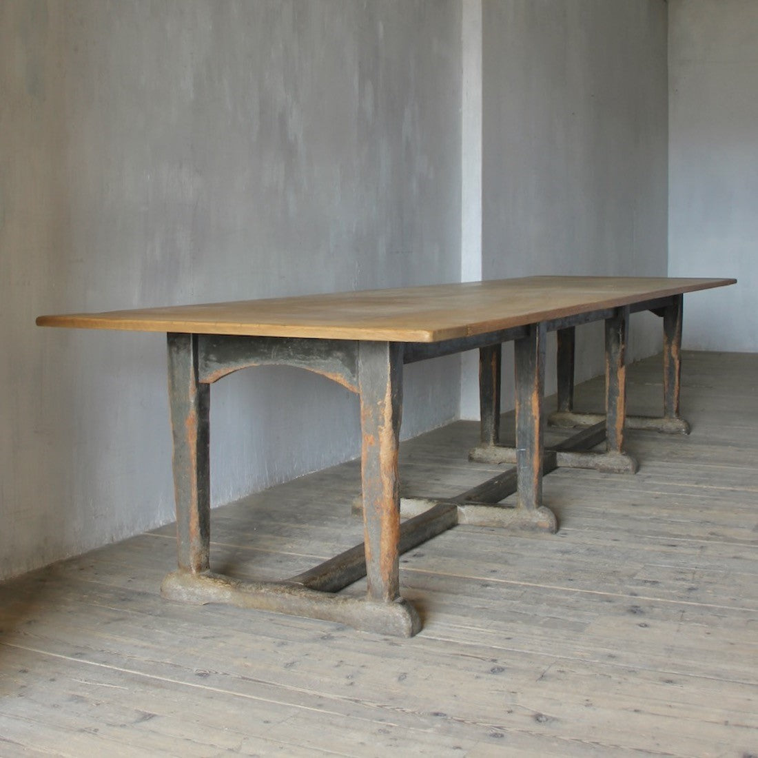 A large 19th century English refectory table