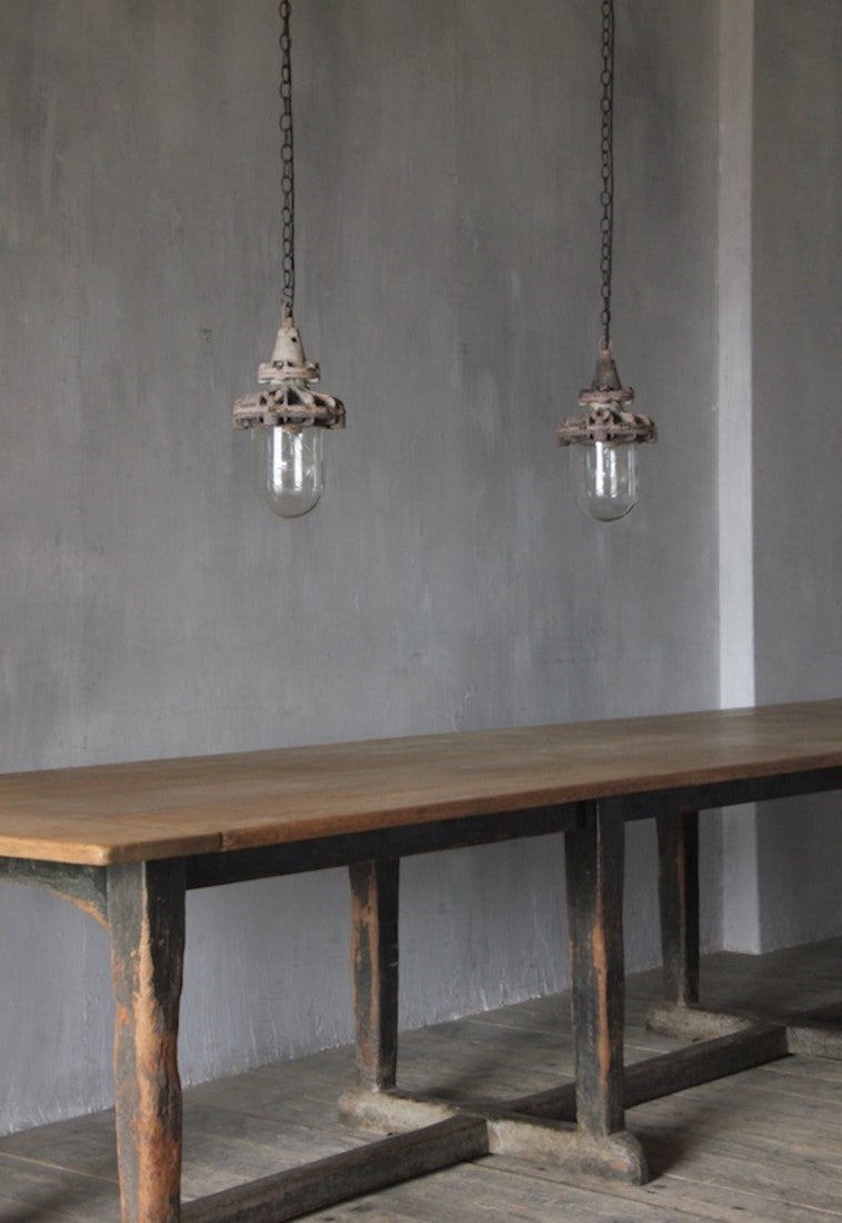 A large 19th century English refectory table