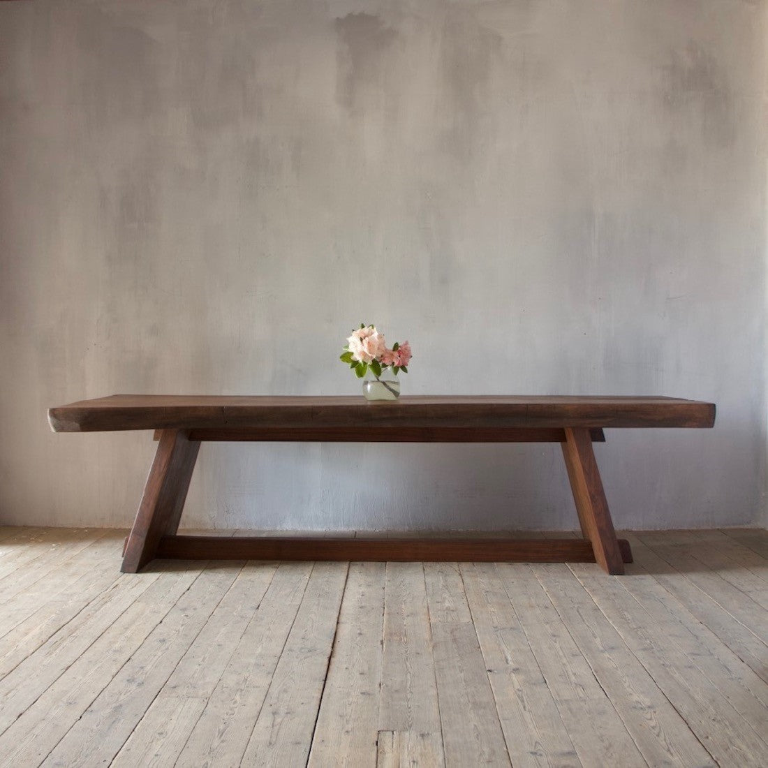 A single plank English walnut table