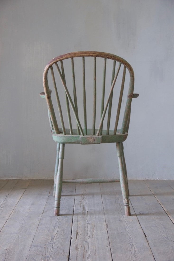 A C19th painted Windsor chair