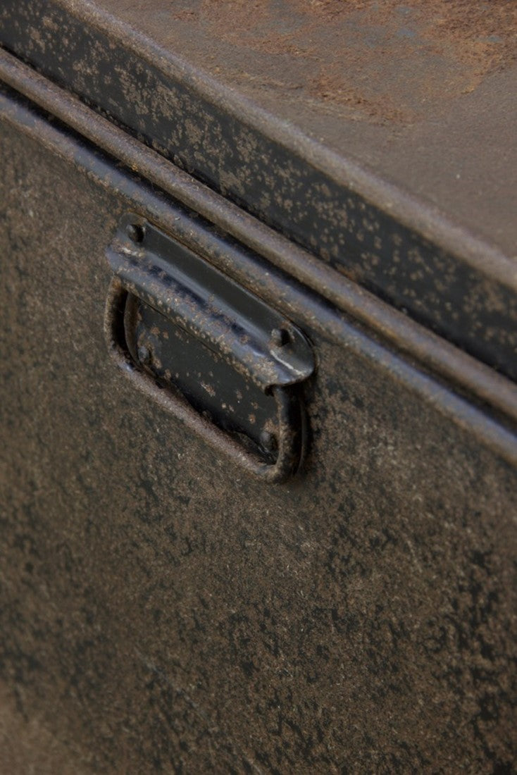 A C19th tole deed box
