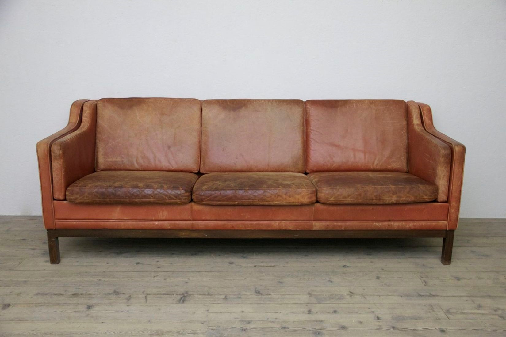 A C20th leather sofa