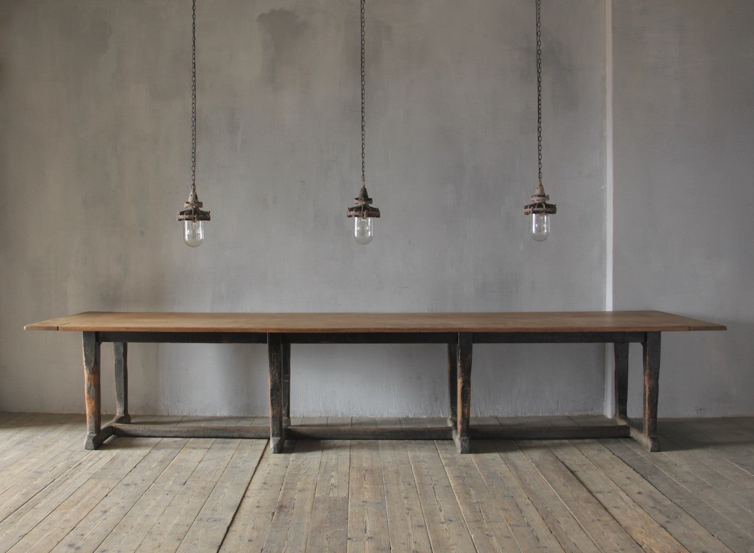 A large 19th century English refectory table