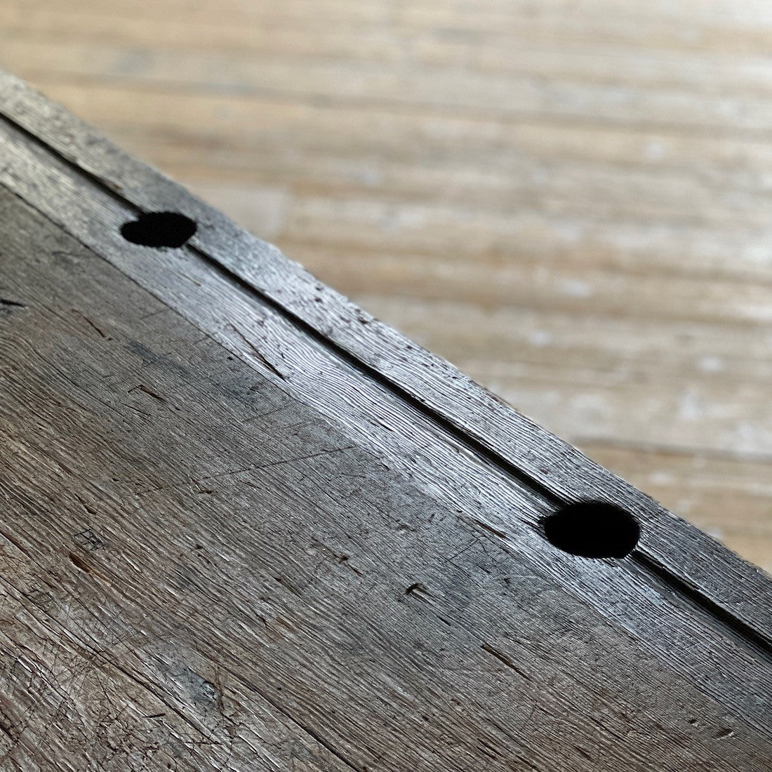 A primitive school desk