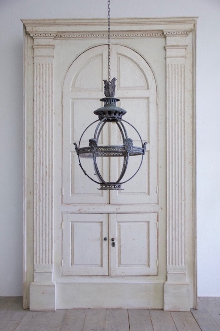 A pair of C18th cupboards
