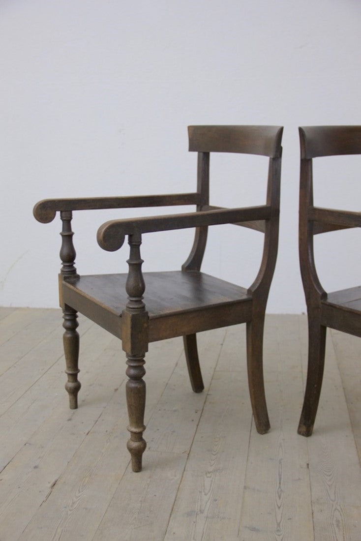 A pair of Georgian 'verandah' chairs