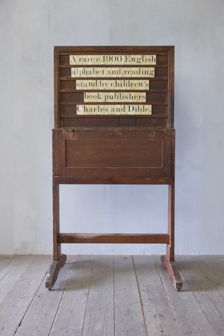 Early 20th century alphabet reading stand