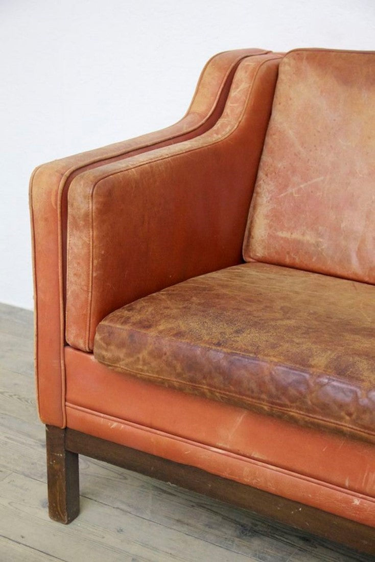 A C20th leather sofa