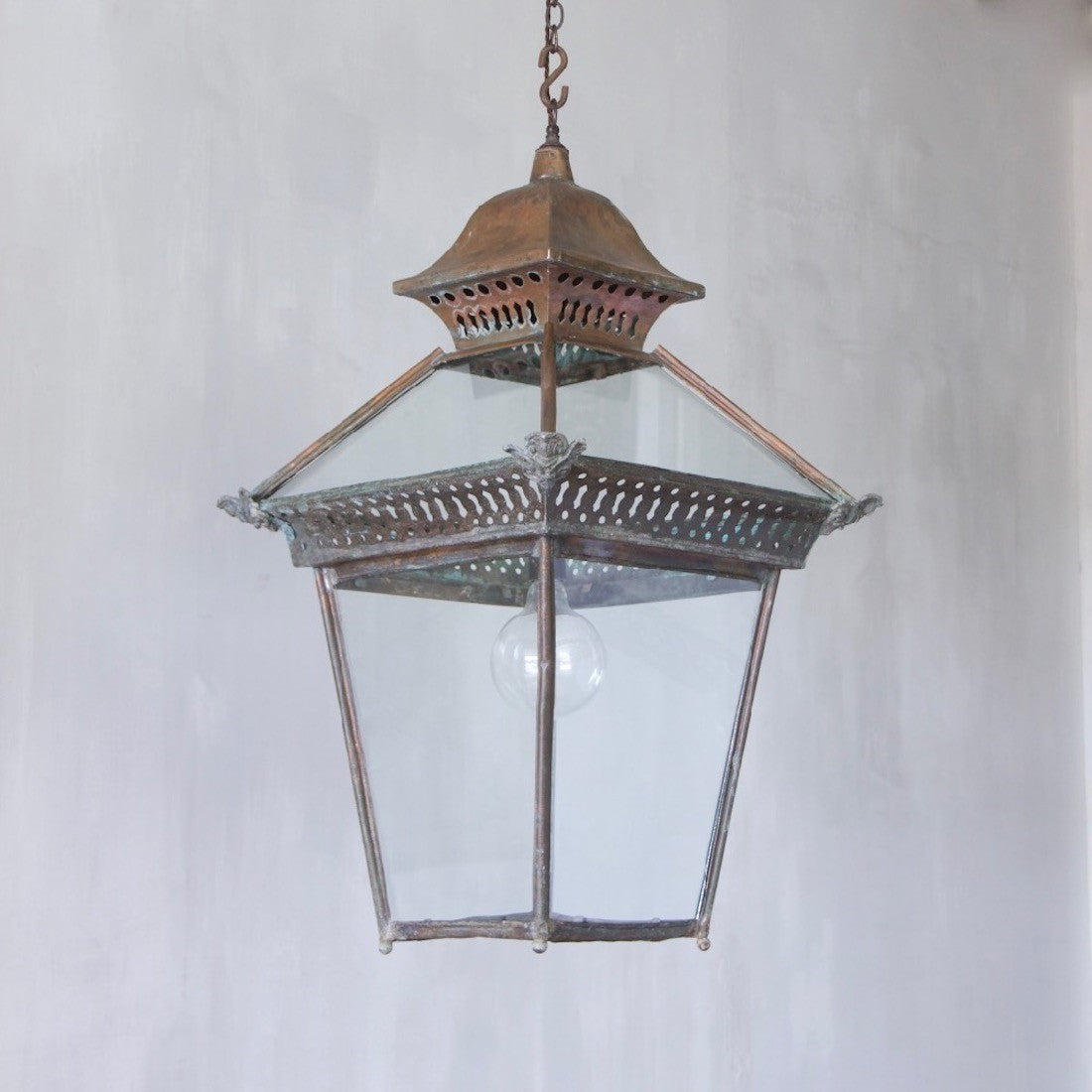 A large Victorian copper lantern