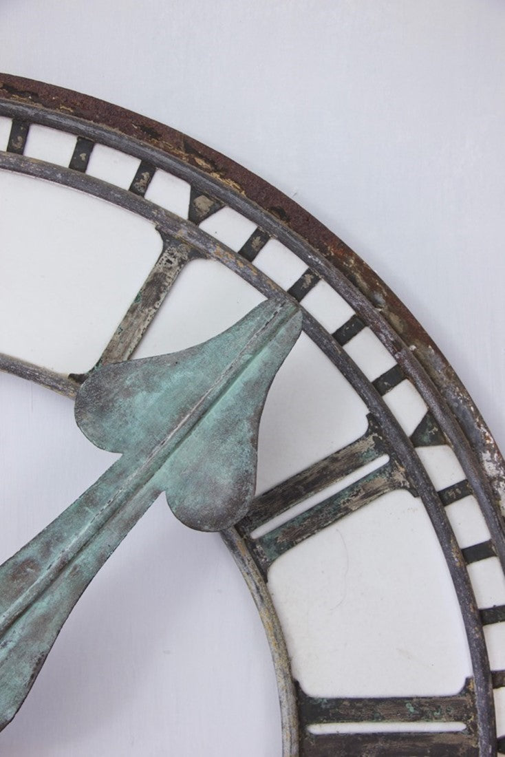A copper clock face