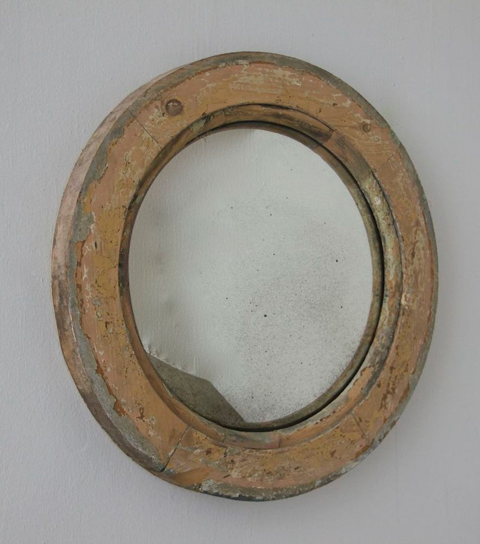 C19th framed convex mirror