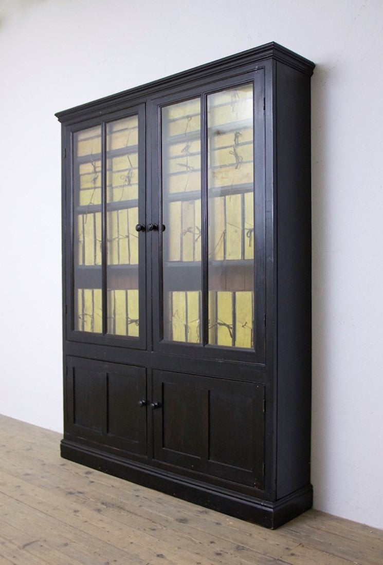 A C19th ebonised cabinet