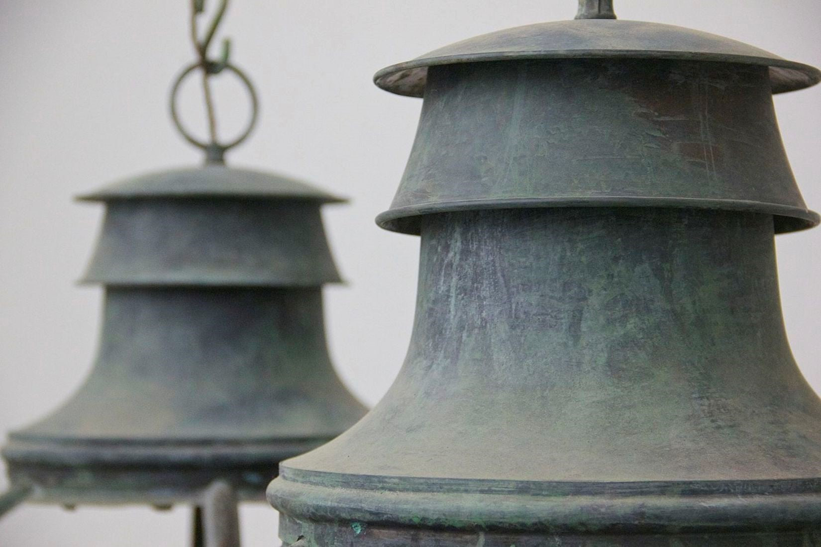 A pair of 1930s copper lanterns