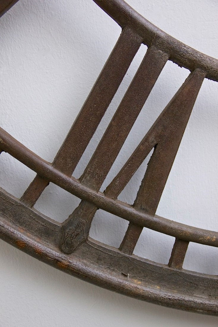 A C19th iron clock face