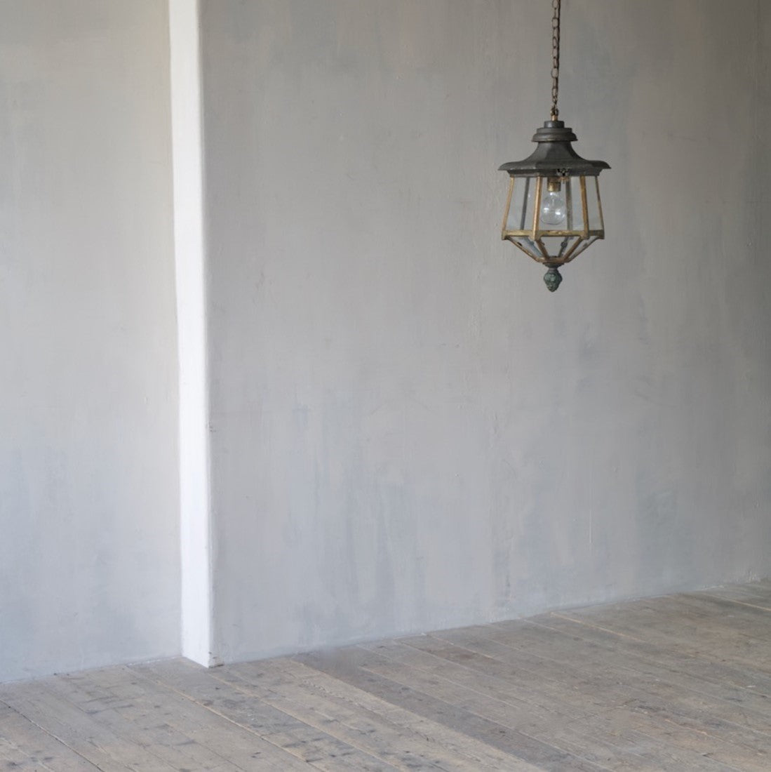A hexagonal 1940s lantern