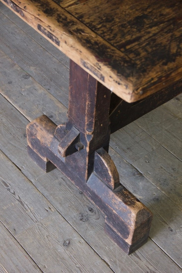 A pine tavern table