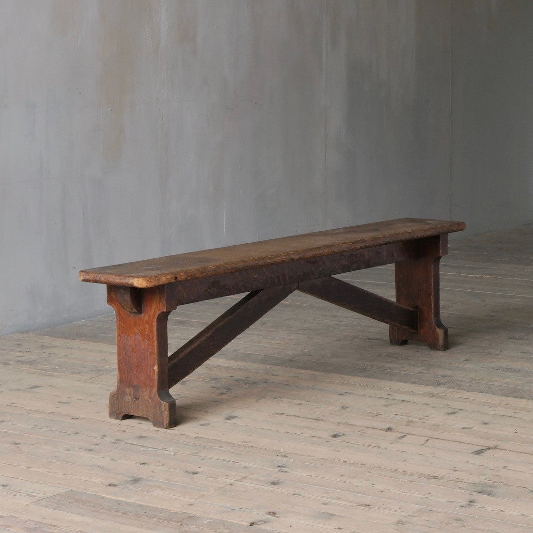 A pair of oak benches