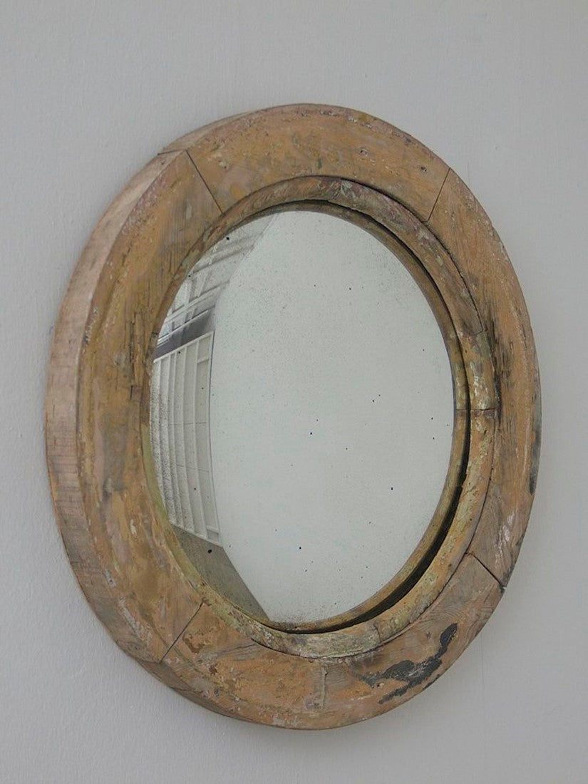 C19th framed convex mirror